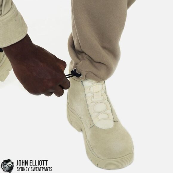 JOHN ELLIOTT SYDNEY JOGGER SWEATPANTS IN SHARK BEIGE MEN’S MEDIUM LUXURY PANTS - Picture 8 of 14